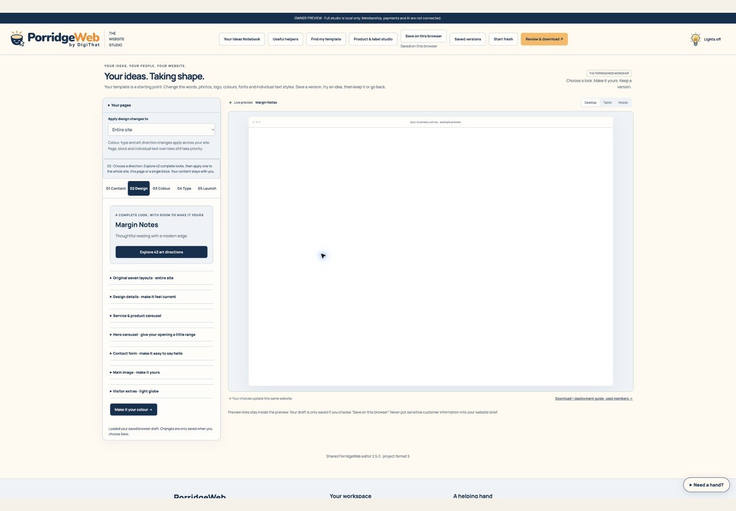 SVG graphics shelf screen walkthrough