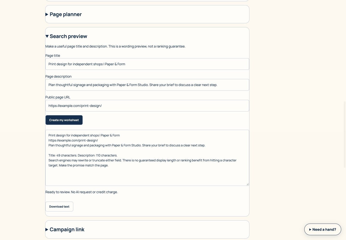 Search result preview screen walkthrough