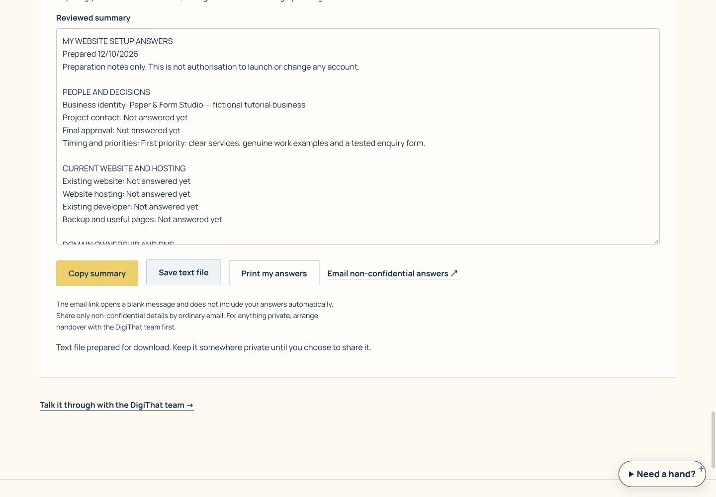 Client and launch checklist screen walkthrough