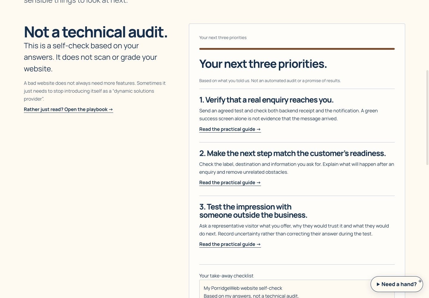 Website review worksheet screen walkthrough